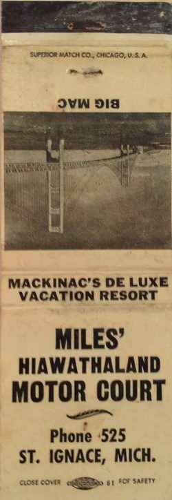 Miles Motor Court (Hiawathaland Motor Court) - Matchbook (newer photo)